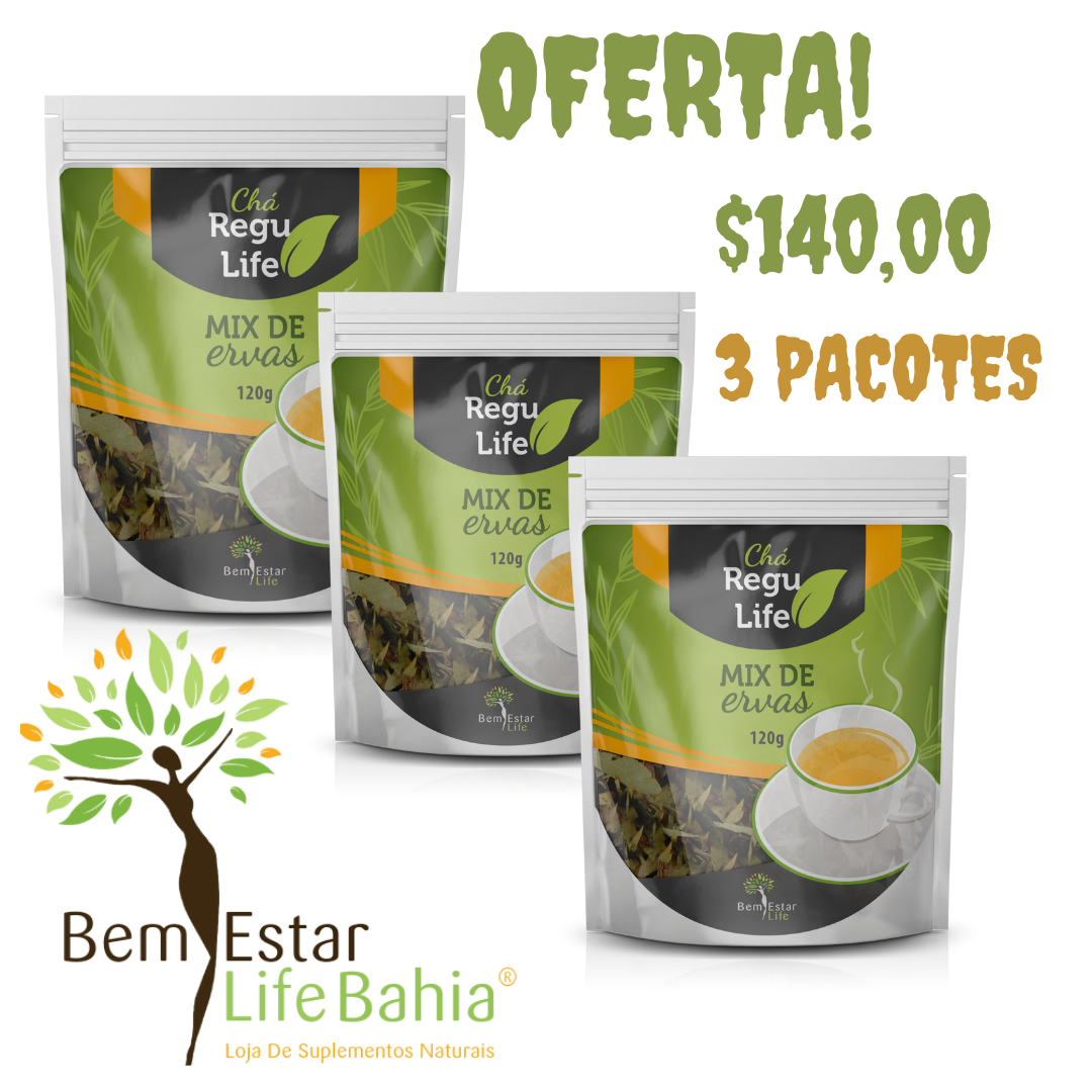 3 pacotes de chás