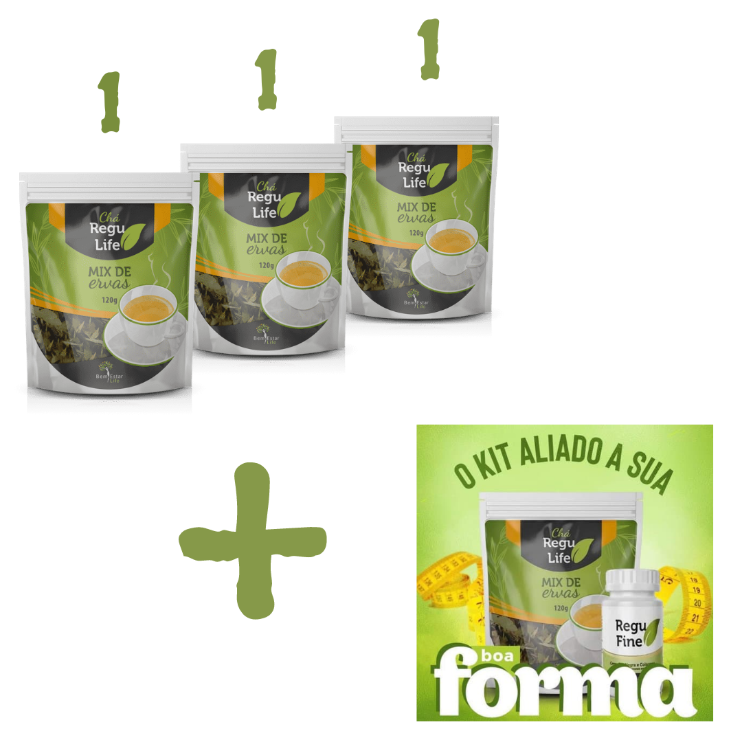 Combo 1 kit Regu Fine + 3 Pacotes Regu Life