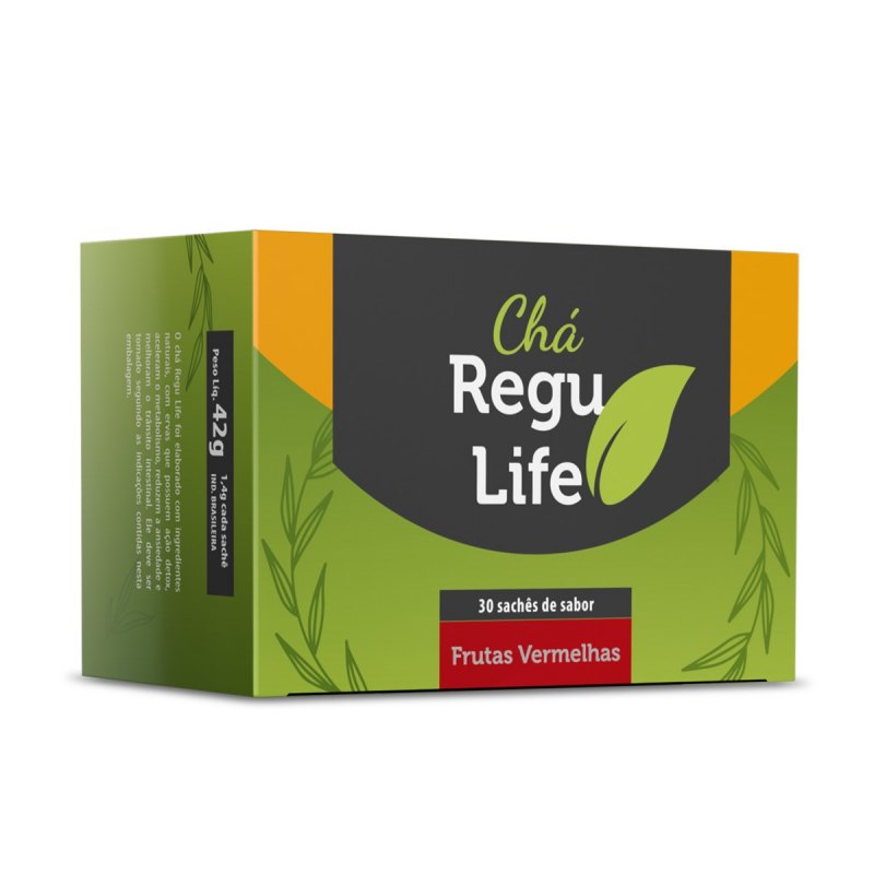 CHA REGU LIFE 30 SACHET *SABOR FRUTAS VERMELHAS* (CLONE)