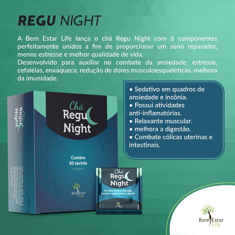 CHÁ REGU NIGHT -   60 SACHET