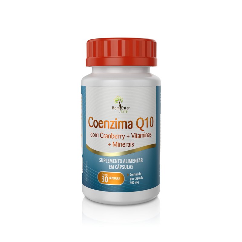 Coenzima Q10 com cranberry vitaminas minerais - 30 Cápsulas