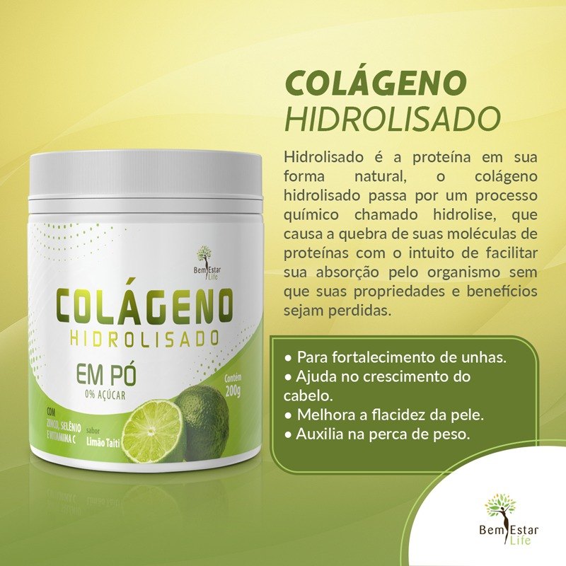 COLAGENO EM PÓ *SABOR LIMÃO TAITI* 200 G