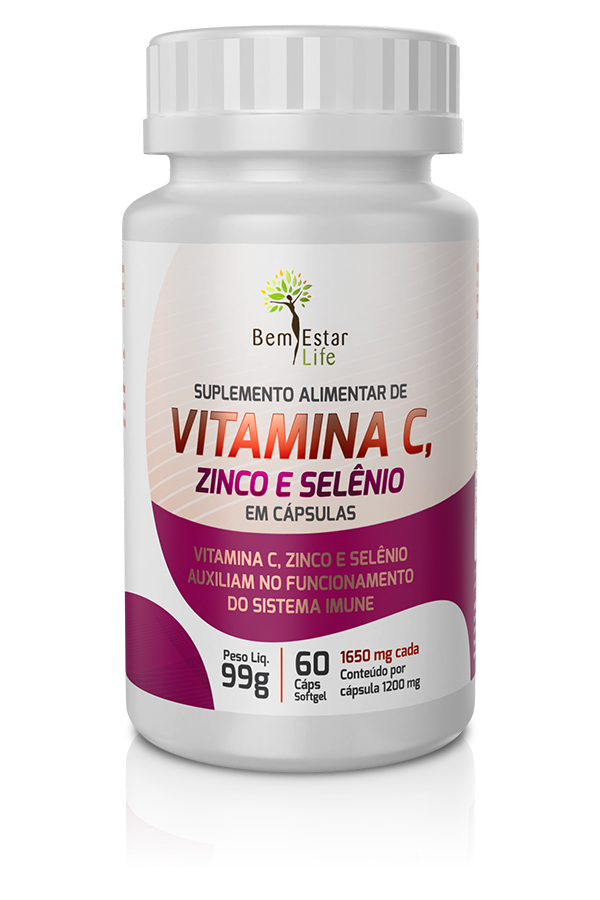 Vitamina C + zinco e selênio 30 cápsulas 